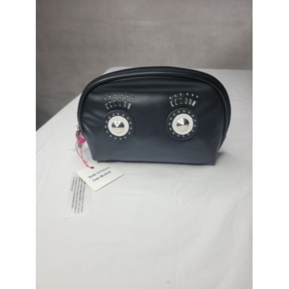Crossi Crossin Black Owl Eyes Makeup Bag New
